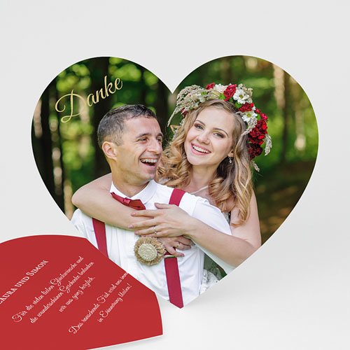 Originelle Dankeskarte Hochzeit - Malerisch 44348