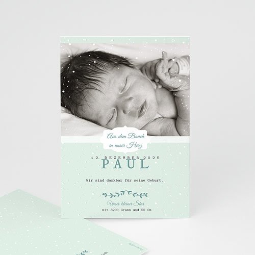 Babykarten für Jungen - Winterbaby 44533