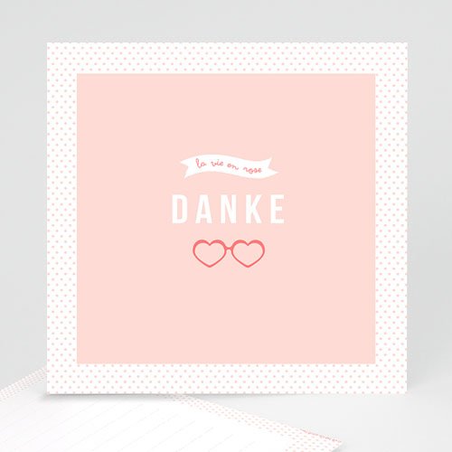 Dankeskarten Geburt Mädchen - Kreisförmig Mädchen 44649