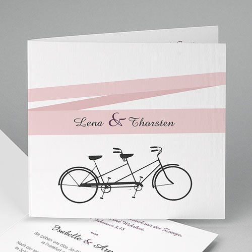Hochzeitseinladungen modern - Tandem 44713