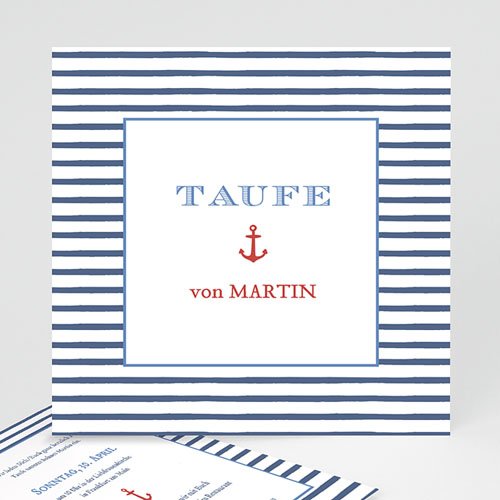 Einladungskarten Taufe Jungen - Matrose 47051