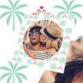 Personalisierte Foto-Kissen Flamingos