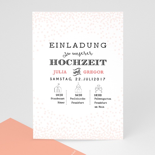Hochzeitseinladungen modern - Goldrichtig 47335