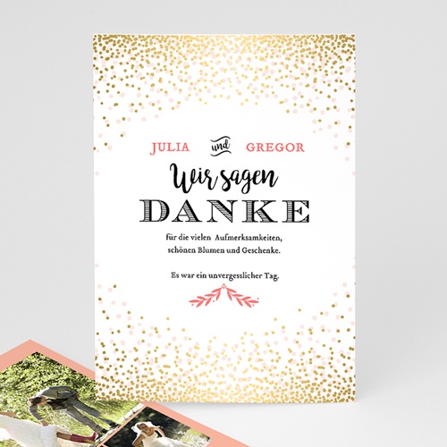 Alle Dankeskarten Hochzeit - Goldzauber