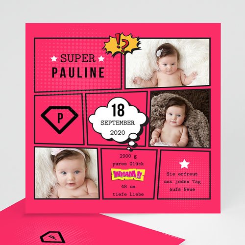 Geburtskarten für Mädchen - Super Girl 47851