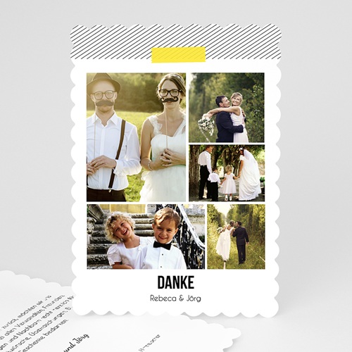 Alle Dankeskarten Hochzeit - Gelbton