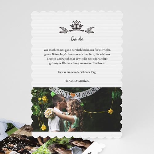 Alle Dankeskarten Hochzeit - Vintage Modern