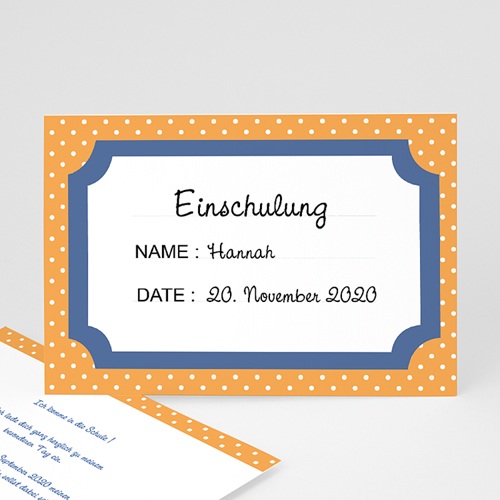Einladungskarten Einschulung - Bunte Punkte 48595