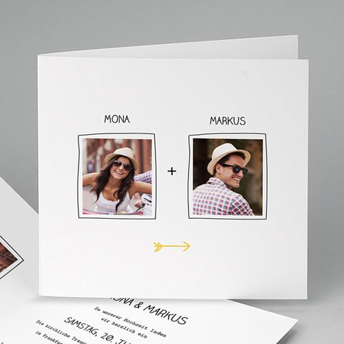 Hochzeitseinladungen modern - Zeichnung 49037