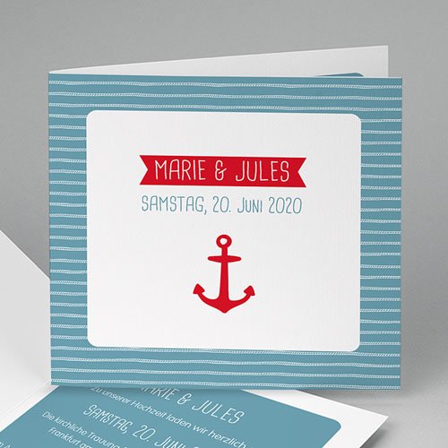 Hochzeitseinladungen modern - Angekommen 49127