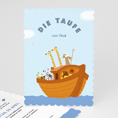 Einladungskarten Taufe Jungen - Noe 49167