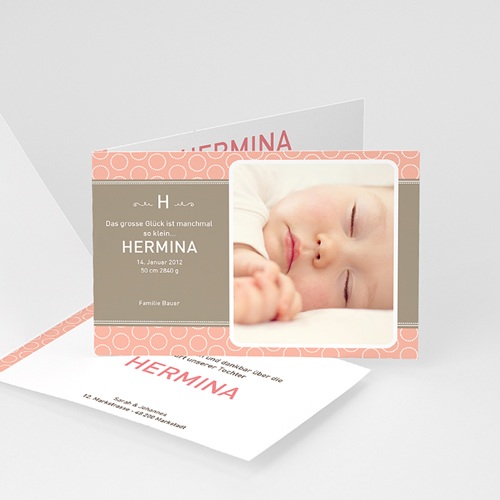 Geburtskarten für Mädchen - Hermina 495