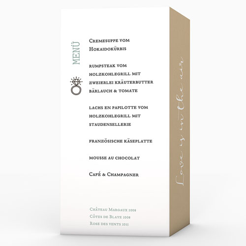 Menükarten Hochzeit - Natur Graphik 49630