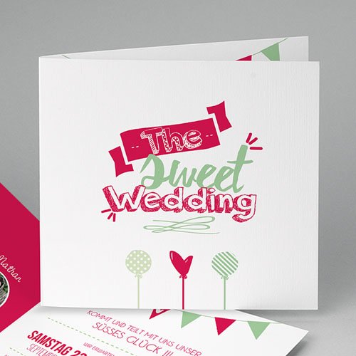 Hochzeitseinladungen modern - Candy 50196