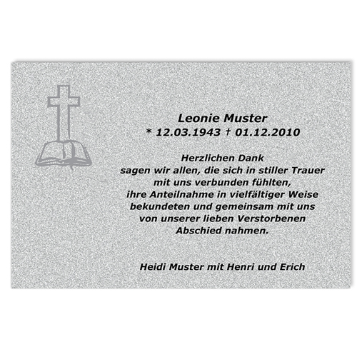 Trauer Danksagung christlich - In alle Ewigkeit 5023