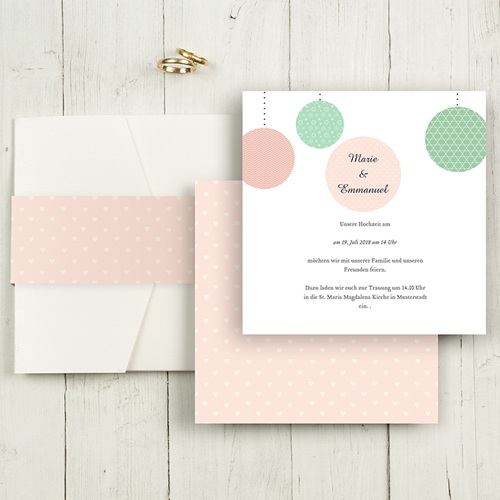Hochzeitskarten Quadratisch - Puenktchen 50325