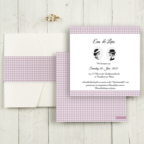 Hochzeitskarten Quadratisch - Lady 50355