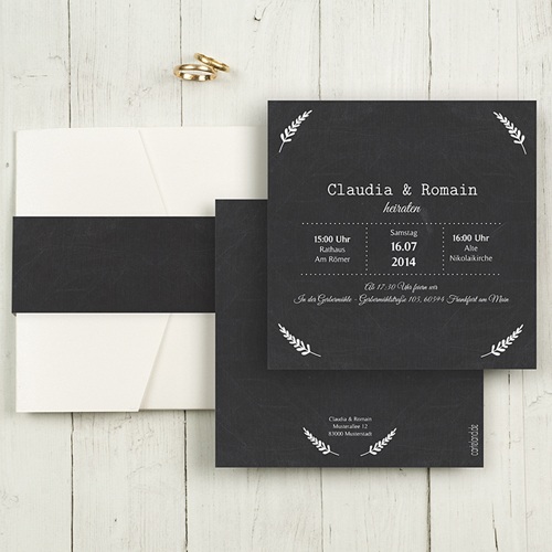 Hochzeitskarten Quadratisch - Tafelstil 50357