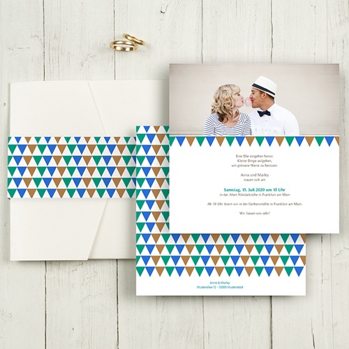 Hochzeitskarten Quadratisch - Mosaikdesign 50361