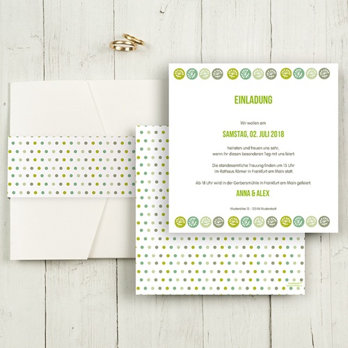 Hochzeitskarten Quadratisch - Naturverliebt 50363