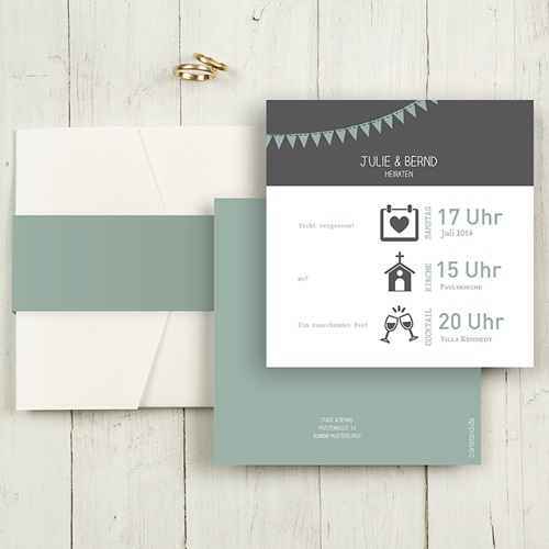 Hochzeitskarten Quadratisch - Camille 50391
