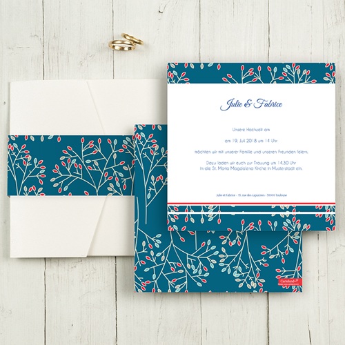 Hochzeitskarten Quadratisch - Aubusson 50399