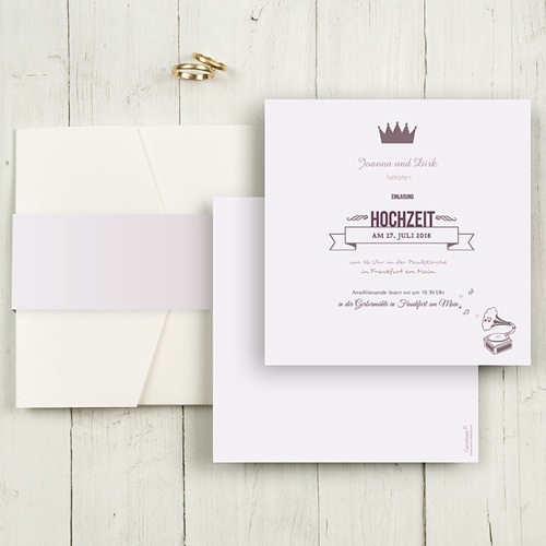 Hochzeitskarten Quadratisch - Zarte Töne 50407