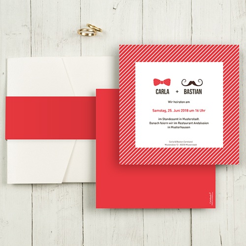 Hochzeitskarten Quadratisch - Brautpaar 50409