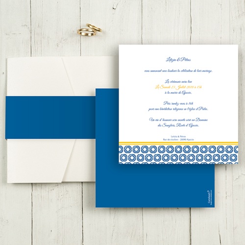 Hochzeitskarten Quadratisch - Design Lissabon 50413