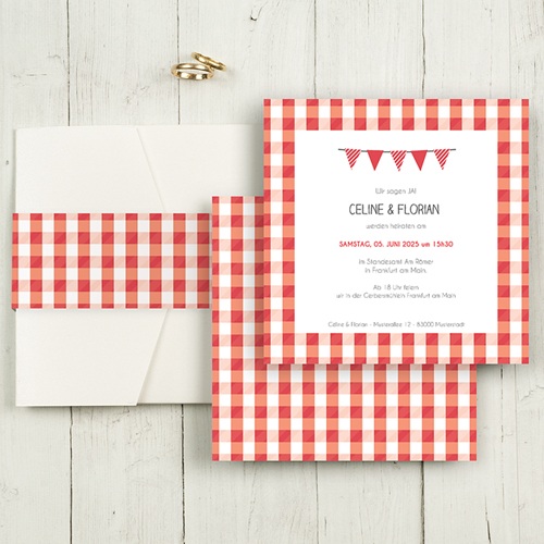 Hochzeitskarten Quadratisch - Ambiente 50425