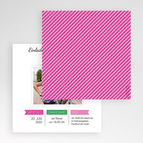 Hochzeitskarten Quadratisch - Pop 50428
