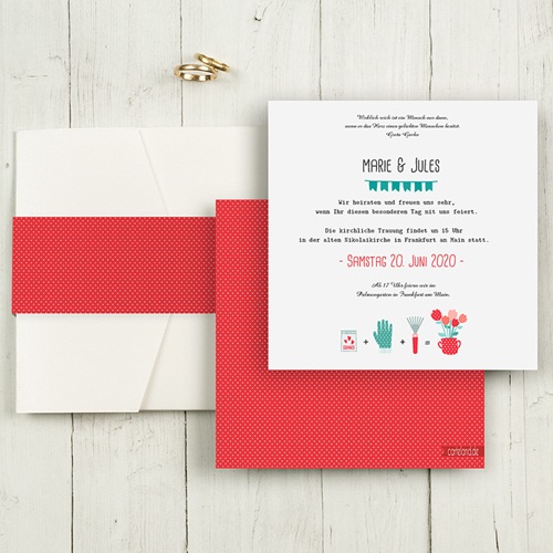Hochzeitskarten Quadratisch - Liebesbeet 50430