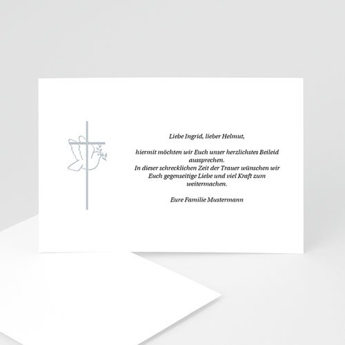 Trauer Danksagung christlich - Friedenstaube 5047