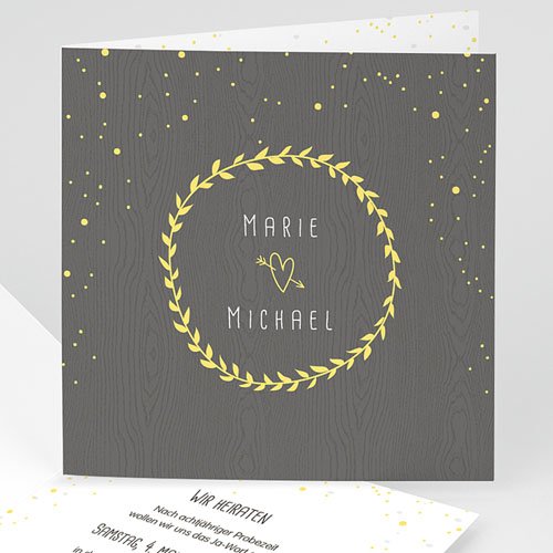 Hochzeitseinladungen modern - Hochzeitsdeko 50615