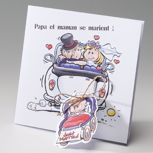 Hochzeitseinladungen traditionell - Mit Baby 50653