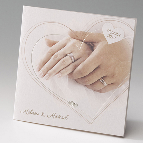 Hochzeitseinladungen traditionell - Hand in Hand 50688