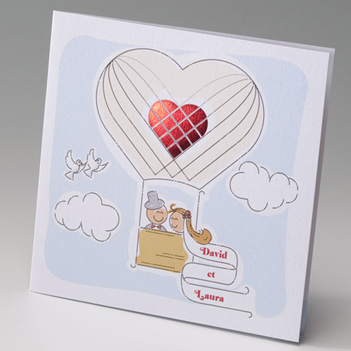 Hochzeitseinladungen traditionell - Ballon 50828