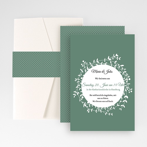 Hochzeitskarten Querformat - Schmuck 50851