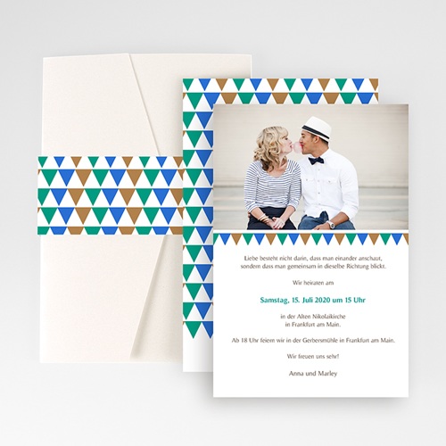 Hochzeitskarten Querformat - Kacheln 50869