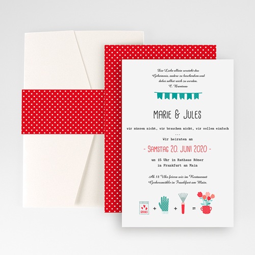 Hochzeitskarten Querformat - Beet 50873