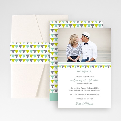 Hochzeitskarten Querformat - Charmant 50879