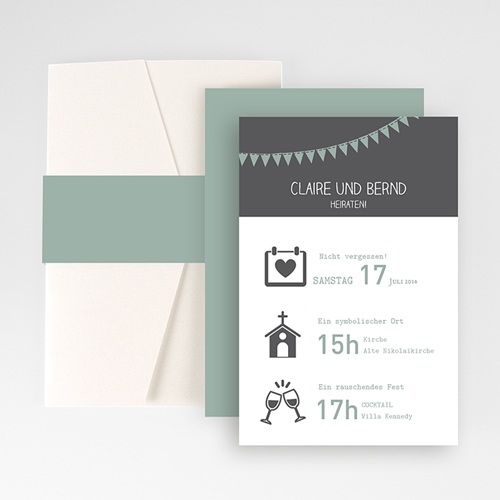 Hochzeitskarten Querformat - Mathilde 50881