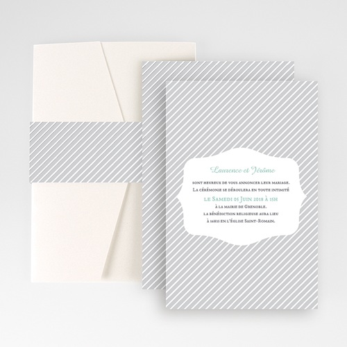 Hochzeitskarten Querformat - Zweifarben 50887