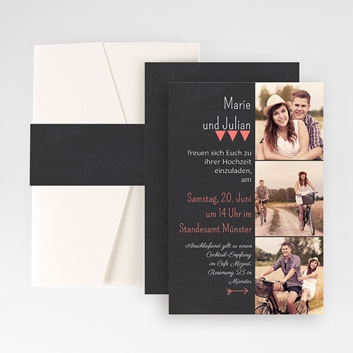 Hochzeitskarten Querformat - Klar 50903