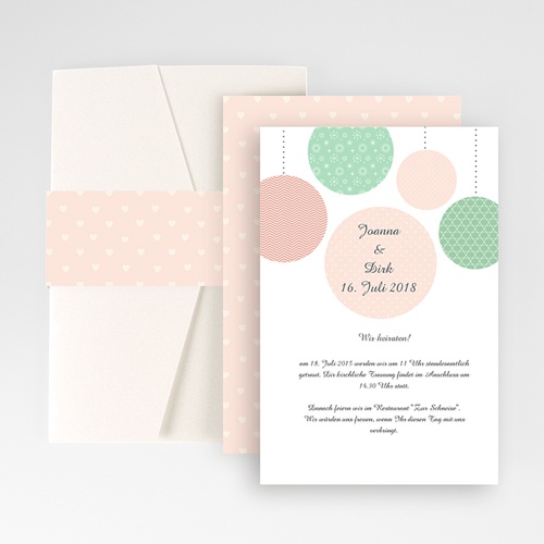 Hochzeitskarten Querformat - Gepunktet 50913