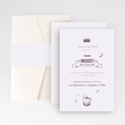 Hochzeitskarten Querformat - Weich und fein 50933