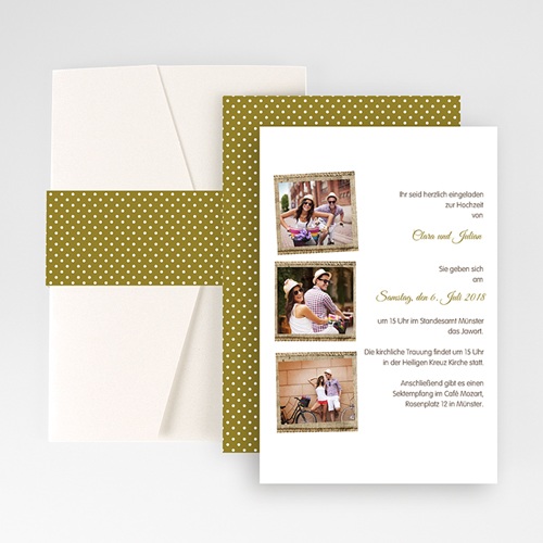Hochzeitskarten Querformat - Ambiente Boho 50941