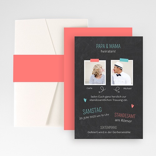 Hochzeitskarten Querformat - Familie 50945