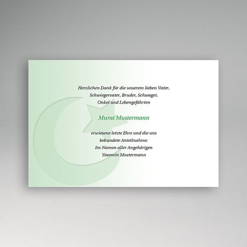 Trauer Danksagung muslimisch - Bestattung 5095