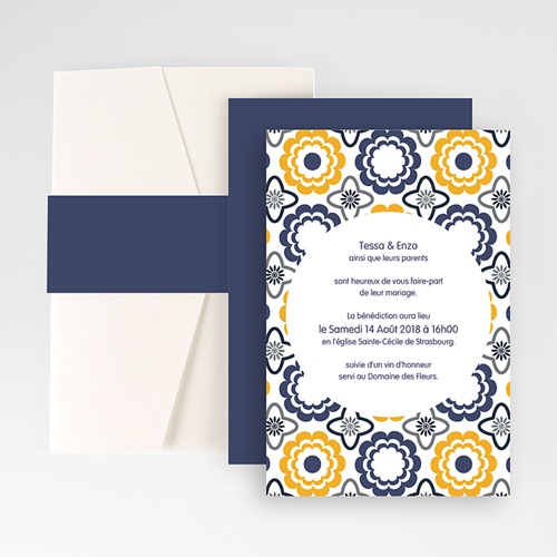 Hochzeitskarten Querformat - Azulejo 50955